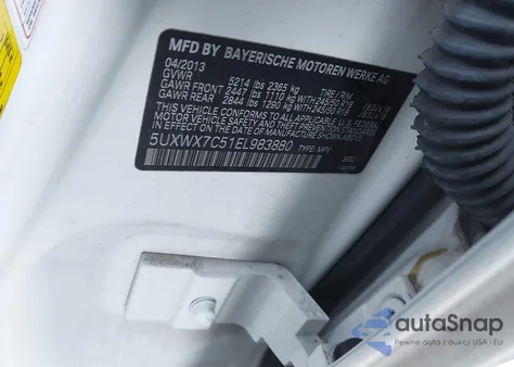 2014 BMW X3 xDrive35I z USA, uszkodzony, nr VIN 5UXWX7C51EL983880